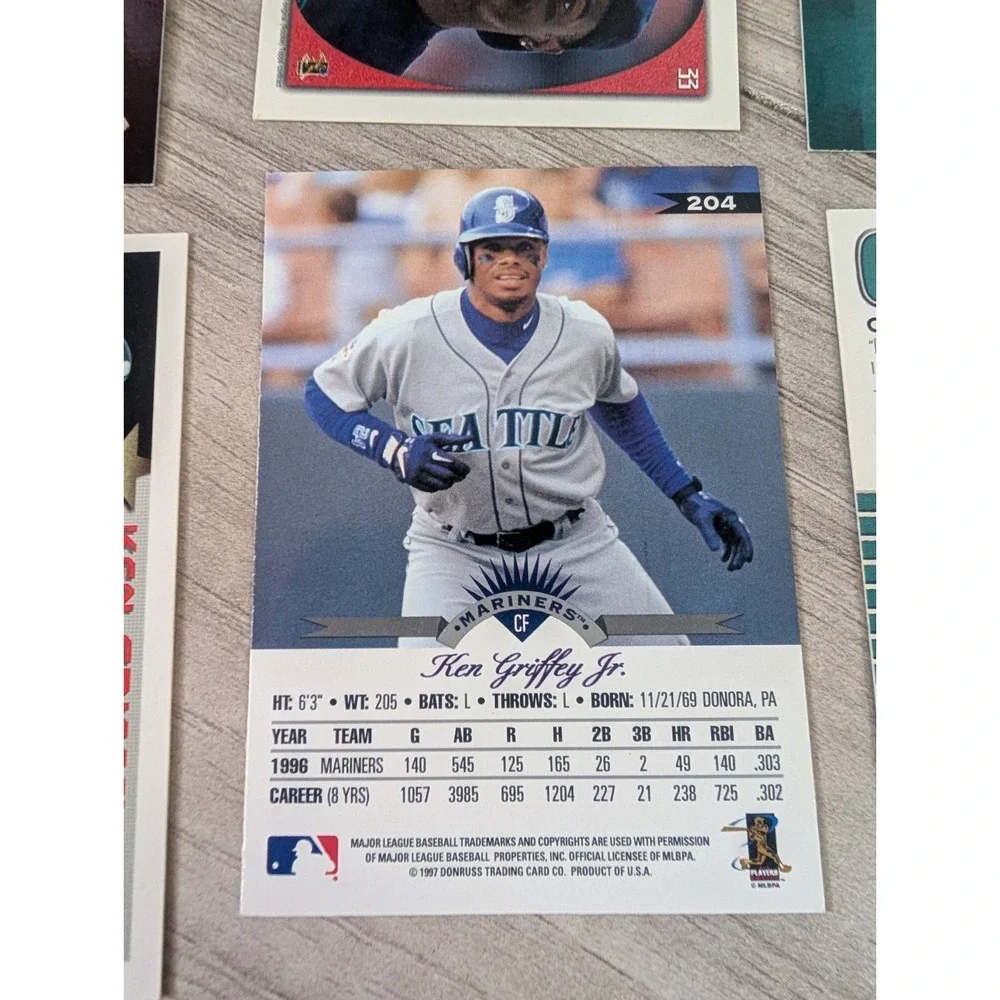 Ken Griffey Jr Lot Of 8 Baseball Trading Cards 90s Seattle Mariners MLB